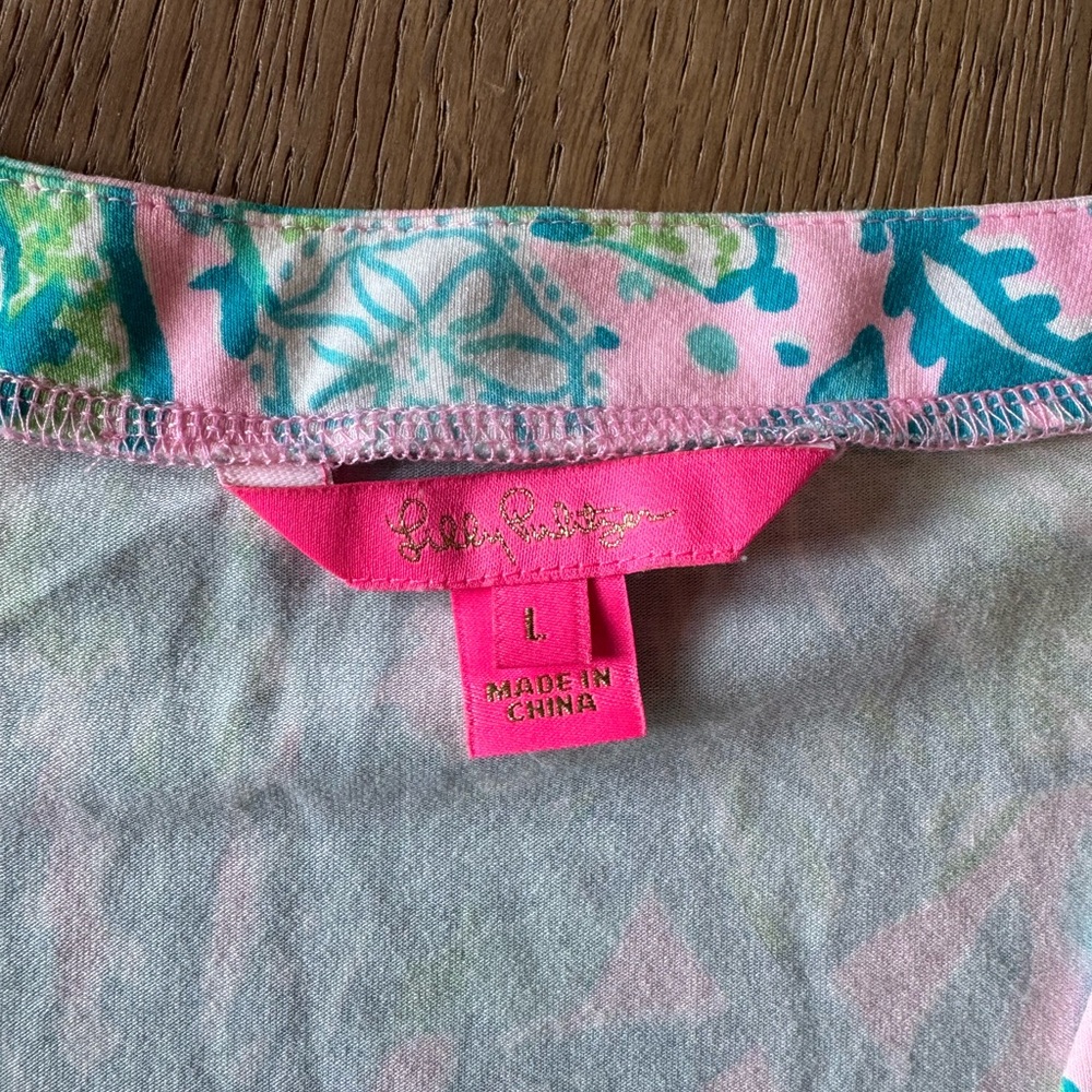 Lilly Pulitzer Colorful Wrap Romper with Tropical Print - Picture 3 of 4
